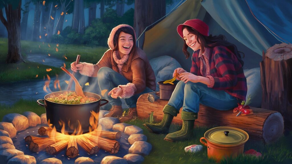 Camping meal planning and preparation